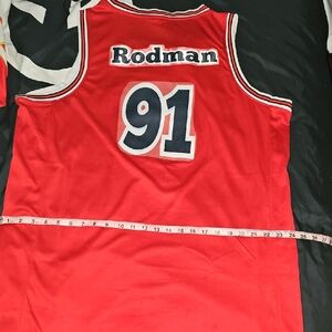 Red Basketball Jersey with Number 91